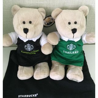 スターバックスコーヒー(Starbucks Coffee)の◆限定 新品◆タイ限定 スターバックスベア2セット(ぬいぐるみ)