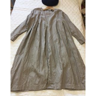 ネストローブ(nest Robe)の【新品】ネストローブシェルボタンリネンワンピ(ロングワンピース/マキシワンピース)