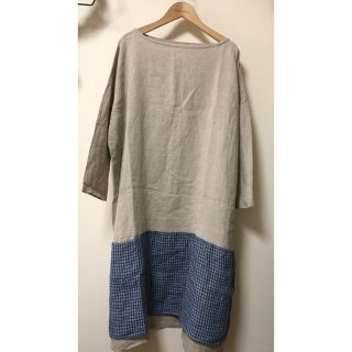 フォグリネンワーク(fog linen work)のRinen様専用❣️【美品】ｆｏｇリネンチュニックワンピ(ひざ丈ワンピース)