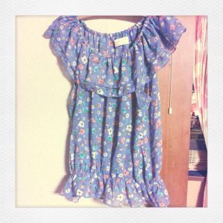 ダブルクローゼット(w closet)のw closet♡襟フリフリtops(シャツ/ブラウス(半袖/袖なし))