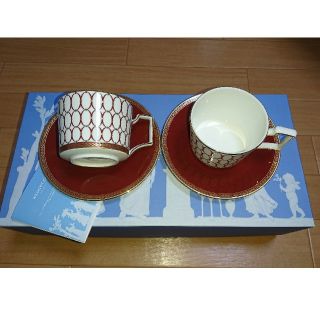 ウェッジウッド(WEDGWOOD)のWEDGWOOD ウェッジウッド ティーカップ&ソーサーペア ルネッサンスレッド(グラス/カップ)