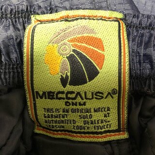 MECCA メッカ　ナイロンジャケット　ロゴ　刺繍　紺　赤　白　メンズ　フリー
