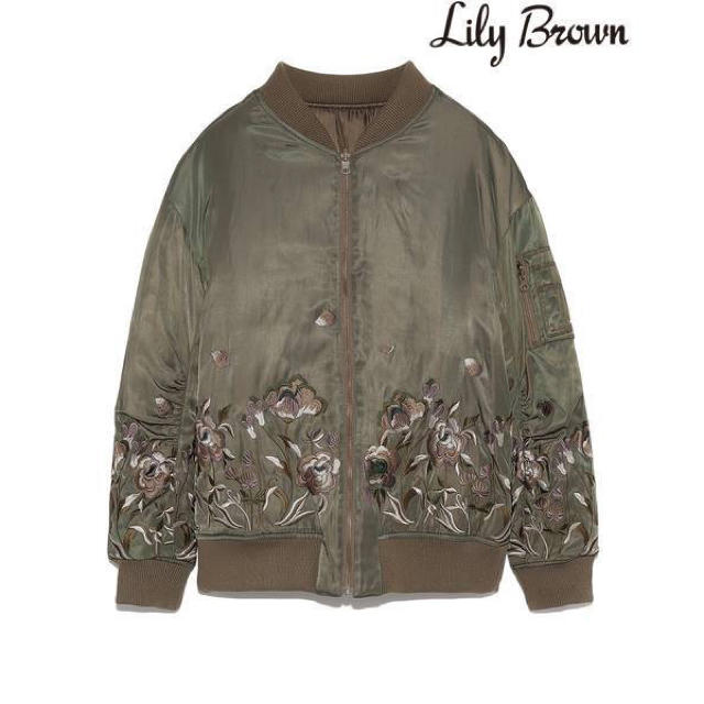 Lily Brown(リリーブラウン)の★ティー様専用★リリーブラウン リバーシブル刺繍MA-1 レディースのジャケット/アウター(ブルゾン)の商品写真