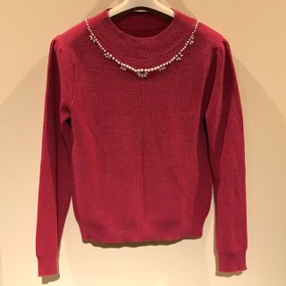 ミッシュマッシュ(MISCH MASCH)の♡ミッシュマッシュ♡首元ビジューニット♡(ニット/セーター)