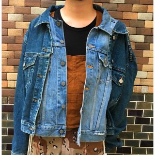 一点物 ハンドメイド 変形 デニム ジャケット トレンド 個性的 再構築