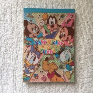 ディズニー(Disney)のシール付き！メモ帳 ディズニー ベビーキャラクター(ノート/メモ帳/ふせん)