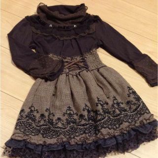 アクシーズファム(axes femme)の専用★axes femme kids★S(110) ドットチュール重ねタートル(スカート)