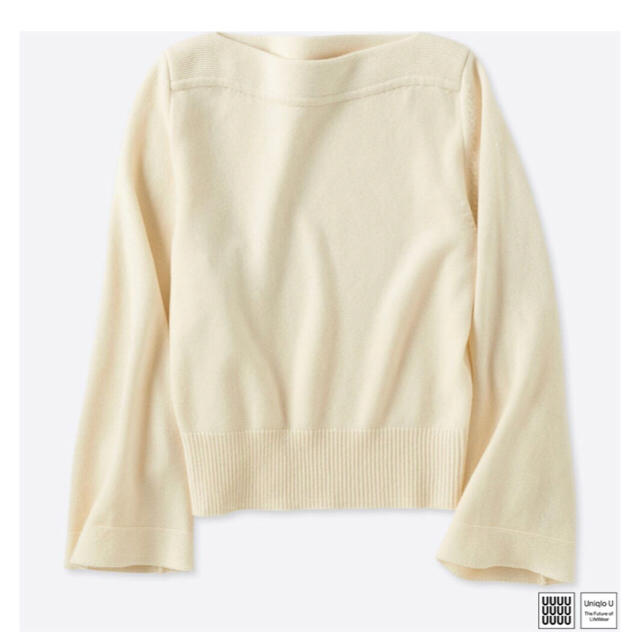 UNIQLO - UNIQLO美品カシミヤブレンドボートネックセーター(長袖)+E