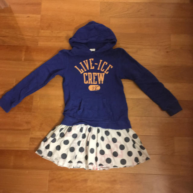 F.O.KIDS(エフオーキッズ)のパーカーワンピース 140cm キッズ/ベビー/マタニティのキッズ服女の子用(90cm~)(ワンピース)の商品写真