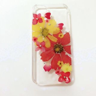 iPhoneケース♡ハンドメイド♡押し花(モバイルケース/カバー)