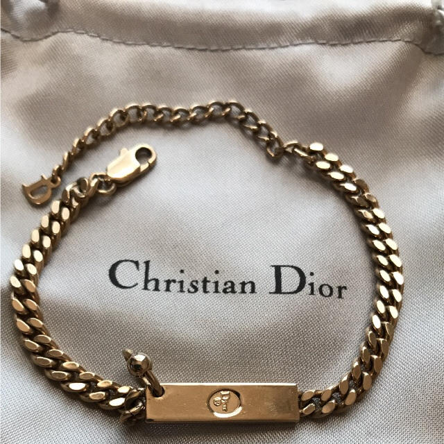 Christian Dior - Christian Dior ロゴプレートブレスレットの通販 by 