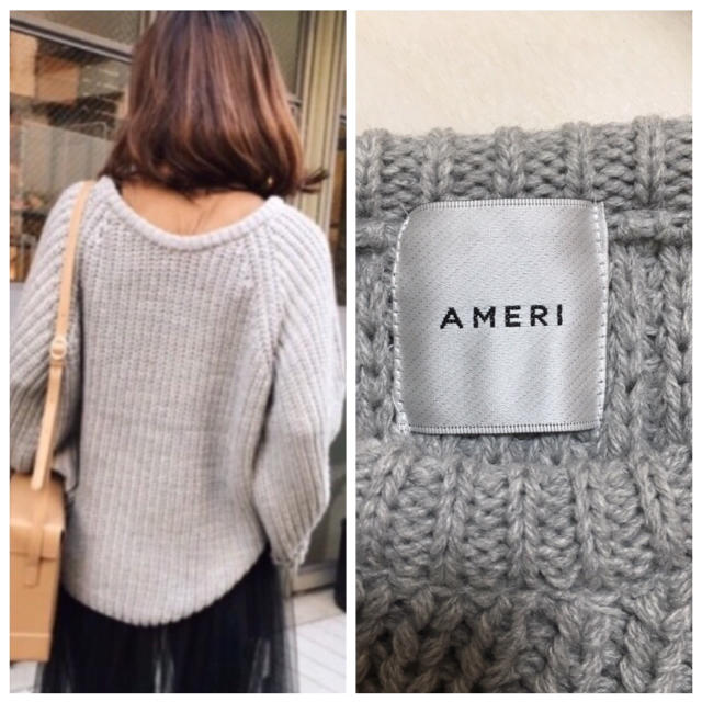 Ameri VINTAGE(アメリヴィンテージ)の 【美品】Ameri FLARE SLEEVE LOOSE KNIT  ニット レディースのトップス(ニット/セーター)の商品写真