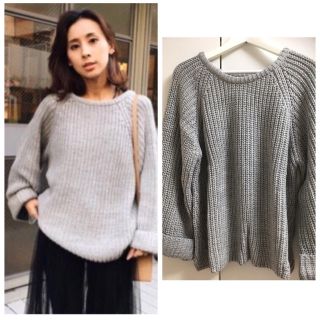 アメリヴィンテージ(Ameri VINTAGE)の 【美品】Ameri FLARE SLEEVE LOOSE KNIT  ニット(ニット/セーター)