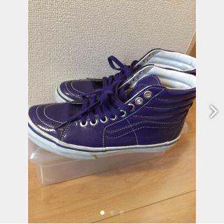 ヴァンズ(VANS)のヴァンズスニーカー エナメル ムラサキ 24.5(スニーカー)