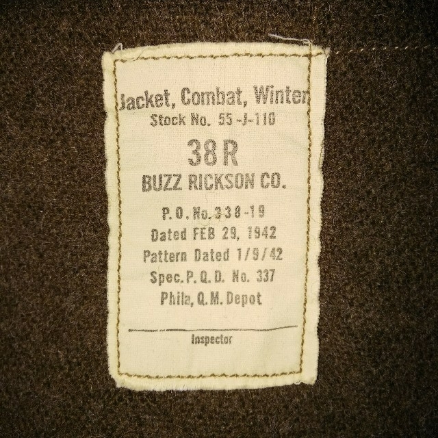 Buzz Rickson's(バズリクソンズ)のcombat jacket メンズのジャケット/アウター(フライトジャケット)の商品写真