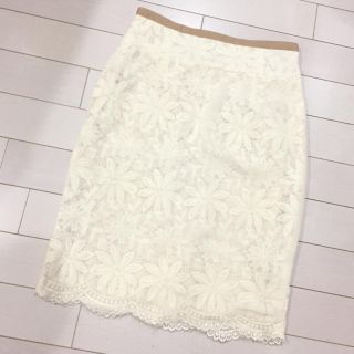 アプワイザーリッシェ(Apuweiser-riche)の美品♡アプワイザーリッシェ♡レースタイトスカート(ひざ丈スカート)