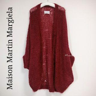 マルタンマルジェラ(Maison Martin Margiela)のメゾンマルタンマルジェラ ロングカーディガン ニット 赤(カーディガン)