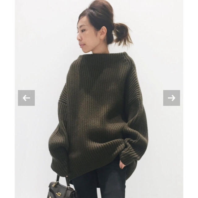 アパルトモン　Knit プルオーバー　カーキ　ドゥーズィエムクラス