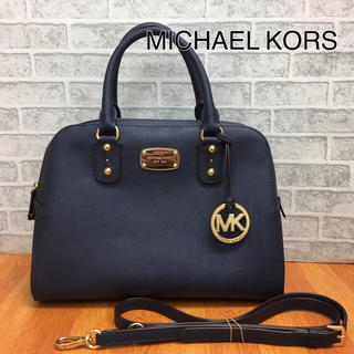 マイケルコース(Michael Kors)の【美品】マイケルコース かわいい 2WAY ショルダー ハンドバッグ ネイビー(ショルダーバッグ)