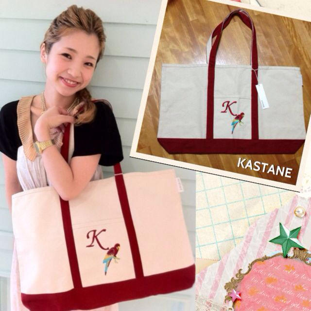 Kastane(カスタネ)のカスタネ*バード刺繍 ビックトートレッド レディースのバッグ(トートバッグ)の商品写真