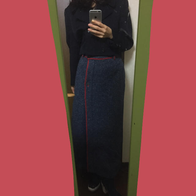 Plantation(プランテーション)のplantation tweed long slit skirt. レディースのスカート(ロングスカート)の商品写真