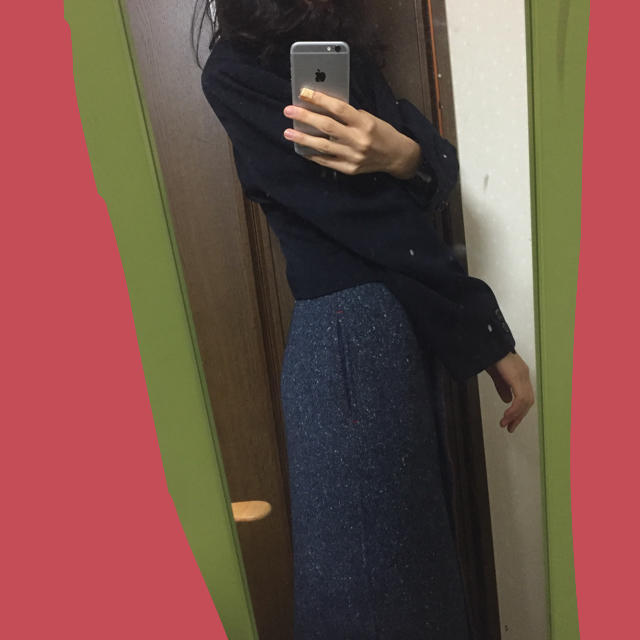 Plantation(プランテーション)のplantation tweed long slit skirt. レディースのスカート(ロングスカート)の商品写真