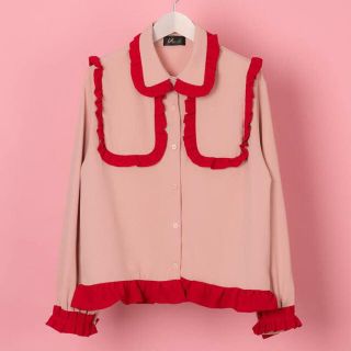 ハニーミーハニー(Honey mi Honey)のVannie Tokyo 2 Tone Frill Blouse(シャツ/ブラウス(長袖/七分))