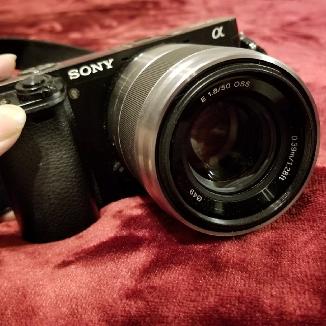 SONY α6000、E 50mm F1.8 OSS、SD付き