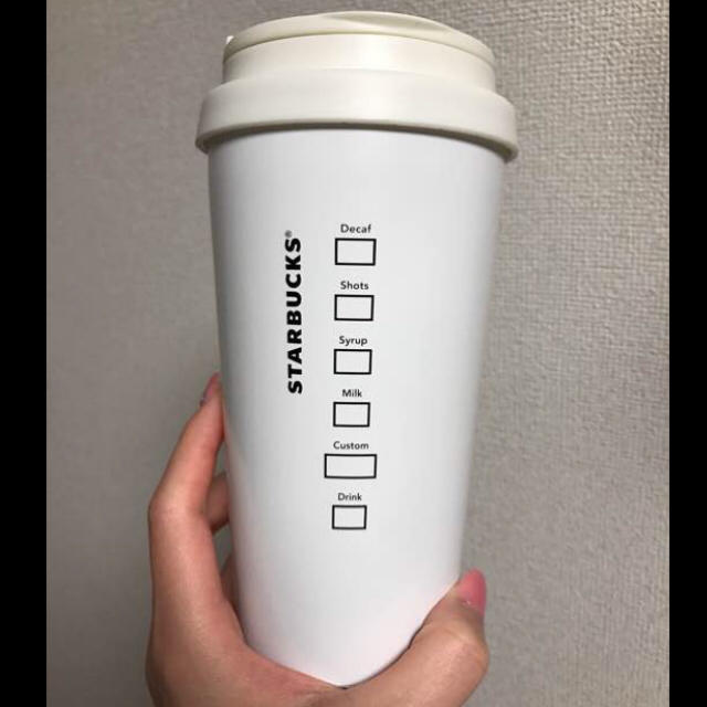 Starbucks Coffee(スターバックスコーヒー)の値下げ！スターバックス ステンレスタンブラー470ml ホワイトto go  インテリア/住まい/日用品のキッチン/食器(タンブラー)の商品写真