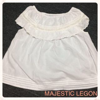 マジェスティックレゴン(MAJESTIC LEGON)のMAJESTIC＊ふんわりフリルトップス(カットソー(半袖/袖なし))