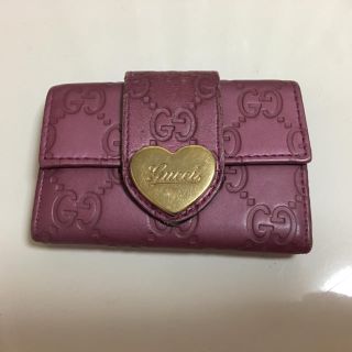 グッチ(Gucci)のGUCCI♡キーケース♡ハートパープル♡(キーケース)