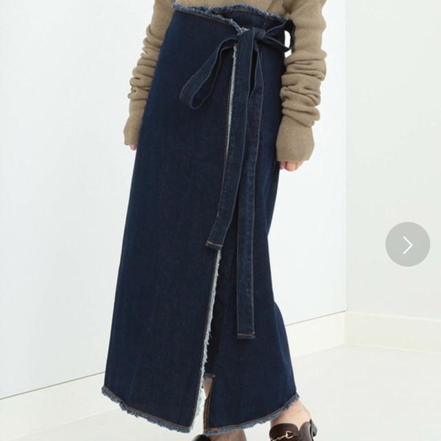 Demi-Luxe BEAMS(デミルクスビームス)のDemi-Luxe BEAMS WAVEN / 別注 ウエストラップスカート レディースのスカート(ロングスカート)の商品写真
