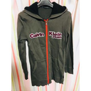 カルバンクライン(Calvin Klein)の美品♡カルバンクライン ジーンズ ロングパーカー 裏ボアモコモコ暖か♡(パーカー)