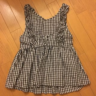 ザラ(ZARA)の【☆未使用☆】ギンガムチェック‼︎ペプラムビスチェ‼︎(ベアトップ/チューブトップ)