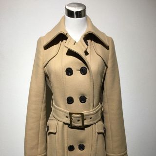 バーバリーブルーレーベル(BURBERRY BLUE LABEL)の超美品 クリーニング済 バーバリー ブルーレーベル Pコート 40 モカブラウン(ピーコート)