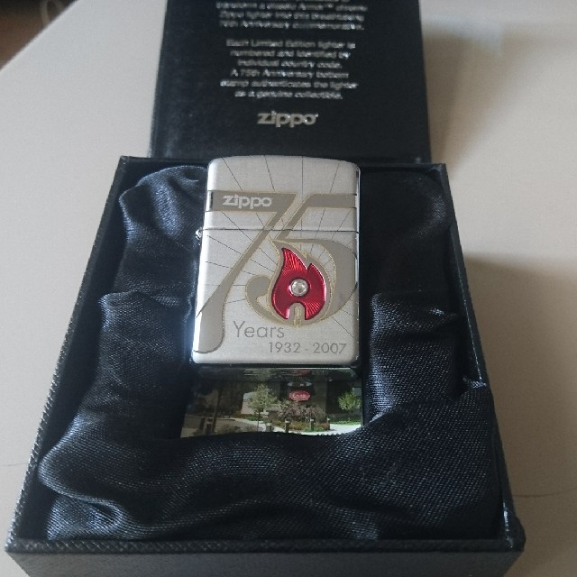 Zippo 75周年 アーマー スワロフスキー 炎