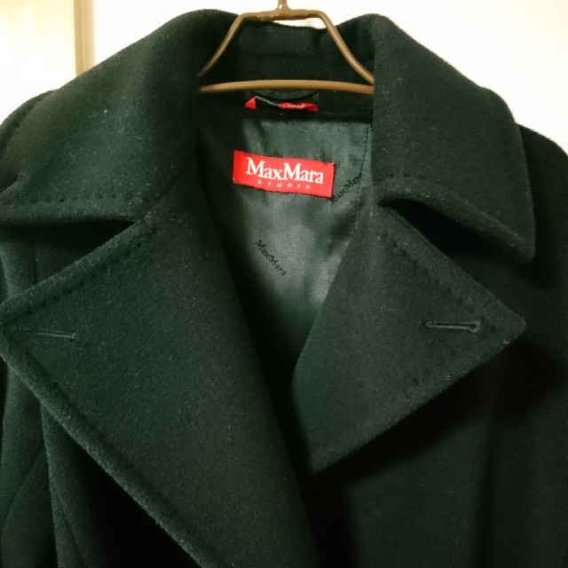 マックスマーラ 美品 黒のウールコート