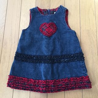 ザラキッズ(ZARA KIDS)のPLACE デニムフリル ワンピース(ワンピース)