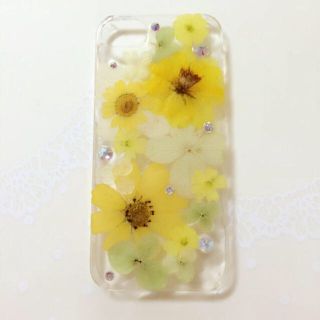 iPhoneケース♡ハンドメイド♡押し花(モバイルケース/カバー)