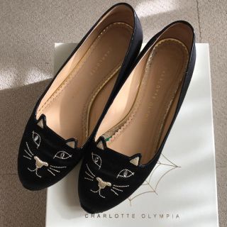 シャルロットオリンピア(Charlotte Olympia)のシャーロットオリンピア キティ フラットシューズ シルク(バレエシューズ)