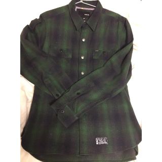 ビューティアンドユースユナイテッドアローズ(BEAUTY&YOUTH UNITED ARROWS)のHurley オンブレチェック フランネル ネルシャツ GREEN/M(シャツ)