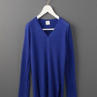 ドゥーズィエムクラス(DEUXIEME CLASSE)の定価17280円★6(ROKU) WOOL SILK SLIT Vネックニット(ニット/セーター)