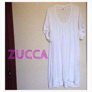 ズッカ(ZUCCa)の白ワンピ 2000⇒1800(ひざ丈ワンピース)