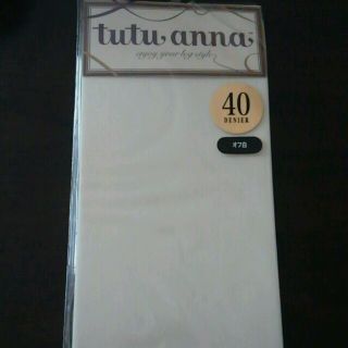 チュチュアンナ(tutuanna)のtutuanna 40デニールタイツ 白(タイツ/ストッキング)