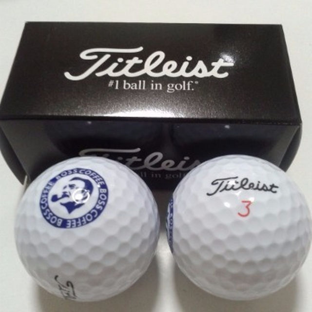 BOSSオリジナルゴルフボール2球セット☆タイトリストTitleist☆新品