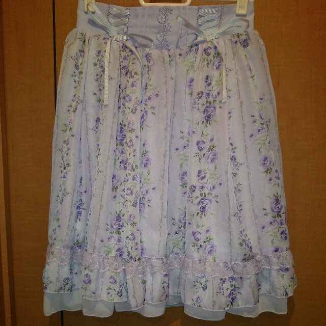 axes femme(アクシーズファム)のaxes♡ストライプ花柄スカート レディースのスカート(ひざ丈スカート)の商品写真