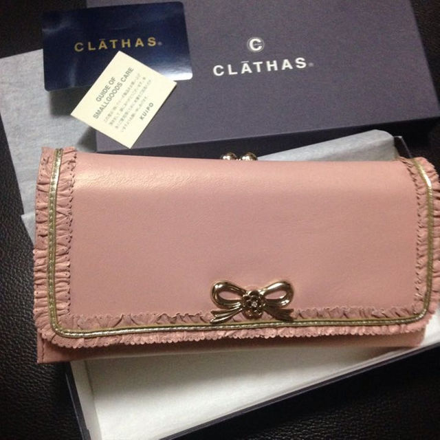 CLATHAS(クレイサス)の新品未使用♡クレイサス カメリア リボン 長財布 ピンク♪ レディースのファッション小物(財布)の商品写真