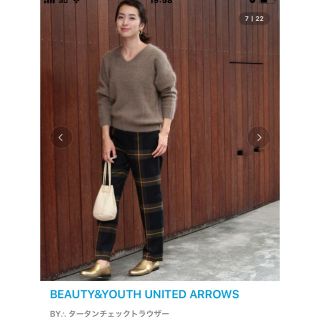 ビューティアンドユースユナイテッドアローズ(BEAUTY&YOUTH UNITED ARROWS)のビューティアンドユース(*'ω'*)チェックパンツ(クロップドパンツ)