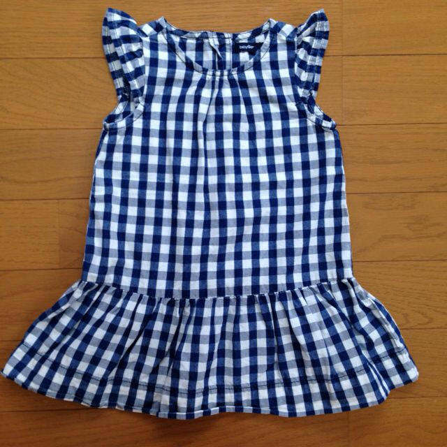 babyGAP(ベビーギャップ)の美品☆80cmギンガムチェックワンピース キッズ/ベビー/マタニティのキッズ服女の子用(90cm~)(その他)の商品写真