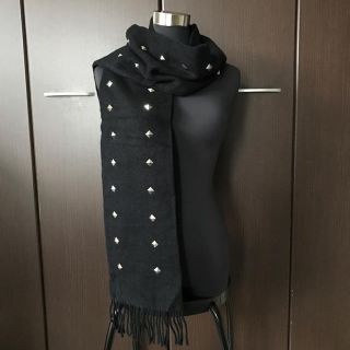 マウジー(moussy)の送料込🔴moussy スタッズマフラー ブラック(マフラー/ショール)